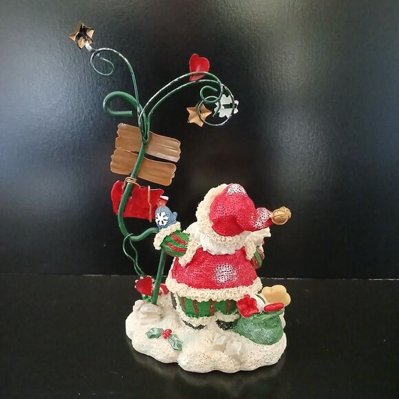 Christmas Card Holder Happy Noel Santa Decoration Wegmans Winter Traditions Gift - Picture 3 of 8